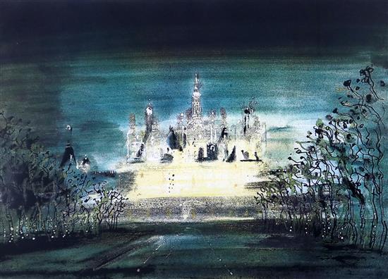 § John Piper (1903-1992) Chambord, 20.5 x 27.5in.